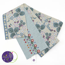 画像をギャラリービューアに読み込む, 《召しませ華》野イチゴ さくらんぼ 苺のパンチュール リバーシブル半巾帯