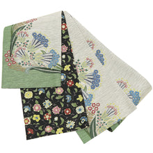 画像をギャラリービューアに読み込む, 《召しませ華》グレーベージュにミモザ ミモザB(ベージュ) リバーシブル半巾帯