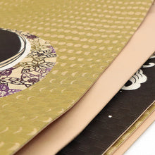 画像をギャラリービューアに読み込む, 京袋帯 お仕立て上がり 正絹 染京ふくろ帯 全通お太鼓柄 カラシに月の満ち欠け 月うさぎ ( からし )