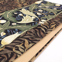 画像をギャラリービューアに読み込む, 京袋帯 《うれしづくし》 お仕立て上がり 全通 ウィリアムモリス 柳に月桂樹 ダマスク シンプリー セバン ウイローボウ モリスリーフ(ブラウン)