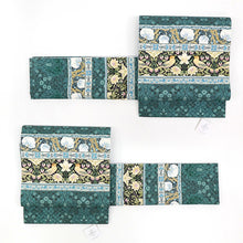 画像をギャラリービューアに読み込む, 京袋帯 《うれしづくし》 お仕立て上がり 全通 ウィリアムモリス ストロベリー・シーフ 苺 いちご泥棒(ブルーグリーン)