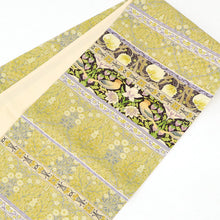 画像をギャラリービューアに読み込む, 京袋帯 《うれしづくし》 お仕立て上がり 全通 ウィリアムモリス ストロベリー・シーフ 苺 いちご泥棒(イエロー)