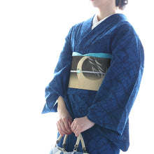 画像をギャラリービューアに読み込む, 京袋帯 《wakka》 お仕立て上がり 全通お太鼓柄 麻 近江の麻 ベージュ チャコール 満月に柳とコウモリ 妖怪 鬼火(墨色)