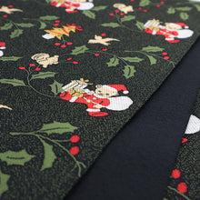 画像をギャラリービューアに読み込む, 正絹 お仕立て上がり 全通柄 クリスマス 柊 サンタクロース くまサンタ 洒落袋帯