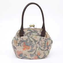 画像をギャラリービューアに読み込む, がま口バッグ 《SOAR SOLe》ソアソウル インポート ジャガード生地 Marple マープル 更紗調 花唐草 ベージュ
