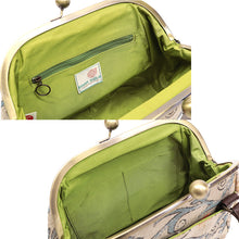 画像をギャラリービューアに読み込む, がま口バッグ 《SOAR SOLe》ソアソウル インポート ジャガード生地 Marple マープル 更紗調 花唐草 ベージュ