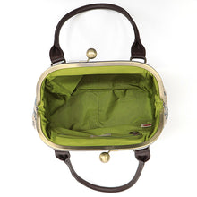 画像をギャラリービューアに読み込む, がま口バッグ 《SOAR SOLe》ソアソウル インポート ジャガード生地 Marple マープル 更紗調 花唐草 ベージュ