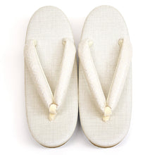画像をギャラリービューアに読み込む, 草履 レディース コルク《彩小径》アイボリー 七宝レース カジュアル草履〔フリーサイズ 22〜24.5cm〕