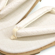 画像をギャラリービューアに読み込む, 草履 レディース コルク《彩小径》アイボリー 七宝レース カジュアル草履〔フリーサイズ 22〜24.5cm〕