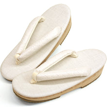画像をギャラリービューアに読み込む, 草履 レディース コルク《彩小径》アイボリー 七宝レース カジュアル草履〔フリーサイズ 22〜24.5cm〕