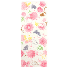 画像をギャラリービューアに読み込む, 注染 手ぬぐい 【kenema】さくら「毬桜とうさぎ 50102」《kenema けねま》生成り/ベージュ/兎/さくら/お花見/ロップイヤー/手拭い/てぬぐい