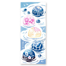 画像をギャラリービューアに読み込む, 手ぬぐい 夏の風物詩「ビードロ浮き球 50114」《kenema けねま》白地/朝顔/金魚/花火/手拭い/てぬぐい