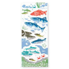 画像をギャラリービューアに読み込む, 手ぬぐい 生き物「淡水魚 50132」《kenema けねま》生成り地/鮒/沢蟹/鮎/手拭い/てぬぐい