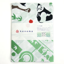 画像をギャラリービューアに読み込む, 手ぬぐい 生き物「パンダ日和 50136」《kenema けねま》白/ホワイト/パンダ/笹/ボーダー/手拭い/てぬぐい