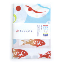 画像をギャラリービューアに読み込む, 手ぬぐい 夏の風物詩「お祭り遊び 50149」《kenema けねま》白地/金魚すくい/水風船/射的/手拭い/てぬぐい