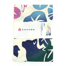 画像をギャラリービューアに読み込む, 注染手ぬぐい【kenema】花圃「朝顔ねこ50154」《kenemaけねま》クリーム/あさがお/猫/夏/手拭い/てぬぐい【メール便OK】【MY】