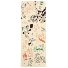 画像をギャラリービューアに読み込む, 注染 手ぬぐい 【kenema】鳥獣戯画「シネマ 50158」《kenema けねま》生成り/ベージュ/映画館/ポップコーン/手拭い/てぬぐい