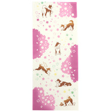 画像をギャラリービューアに読み込む, 注染 手ぬぐい 【kenema】さくら「春のお散歩 50204」《kenema けねま》生成り/ベージュ/柴犬/いぬ/茶柴/桜/お花見/手拭い/てぬぐい