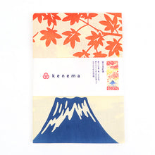 画像をギャラリービューアに読み込む, 注染 手ぬぐい 【kenema】秋の風物詩 「 富士見紅葉 50260 」《 kenema けねま 》 クリーム / もみじ / 富士山 / 紅葉 / 風景 / 山 / 手拭い / てぬぐい