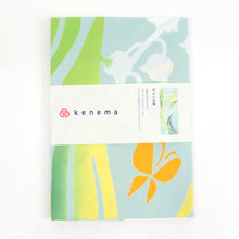 画像をギャラリービューアに読み込む, 注染 手ぬぐい 【kenema】春の花圃 「 幸せの鈴蘭 50277 」《 kenema けねま 》 水色 / ミントグリーン / スズラン / 花 / 蝶 / 手拭い / てぬぐい