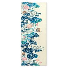 画像をギャラリービューアに読み込む, 手ぬぐい 夏の花圃「蓮花 53346」《kenema けねま》生成り地/ハス/蓮の葉/蓮の花/手拭い/てぬぐい