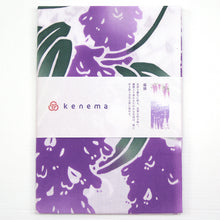 画像をギャラリービューアに読み込む, 手ぬぐい 春の花圃「藤鏡 800131」《kenema けねま》白地/藤の花/紫/花鏡/手拭い/てぬぐい