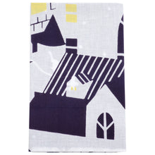 画像をギャラリービューアに読み込む, 手ぬぐい 梨園染め「クリスマスイブ 1045」《戸田屋商店》約37×98cm 白地/ホワイト/サンタクロース/Xmas/プレゼント/風景/冬/てぬぐい