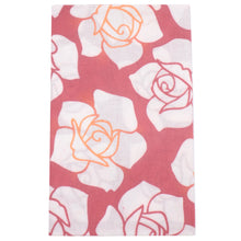画像をギャラリービューアに読み込む, 手ぬぐい 梨園染め「バラ 1514」《戸田屋商店》約37×98cm ピンク地/薔薇/花/小紋柄/てぬぐい