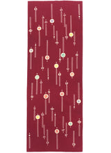 画像をギャラリービューアに読み込む, 手ぬぐい 梨園染め「かんざし(エンジ) 832-DR」《戸田屋商店》玉かんざし/ワインレッド/赤地/手拭い/てぬぐい