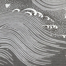 画像をギャラリービューアに読み込む, 浴衣 反物 紅梅 グレー 《 竺仙 》 日本製 綿100% 綿紅梅 松煙染小紋 立浪千鳥 白×灰色