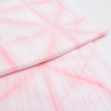 画像をギャラリービューアに読み込む, 【訳あり】浴衣 単品 ピンク お仕立て上がり浴衣 レディース浴衣 知多木綿 綿100% 有松鳴海絞 板締め絞り 斜め格子 折り紙格子 雪花 桃色 薄ピンク