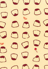 画像をギャラリービューアに読み込む, 手ぬぐい 梨園染め「プリン 1009」《戸田屋商店》スイーツ/プディング/おやつ/手拭い/てぬぐい - ふだんきものハイムラヤ