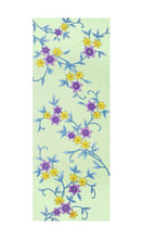 画像をギャラリービューアに読み込む, 手ぬぐい 梨園染め「ほんのり糸目染 鉄線 1300」《戸田屋商店》グリーン/花/手拭い/てぬぐい - ふだんきものハイムラヤ