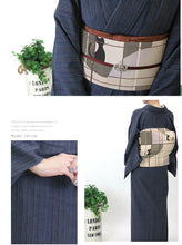 画像をギャラリービューアに読み込む, 【反物販売一時停止中】阿波コットンウール しじら織 着物 極細多色縞 No.w10 - ふだんきものハイムラヤ