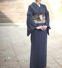 画像をギャラリービューアに読み込む, 【反物販売一時停止中】阿波コットンウール しじら織 着物 極細多色縞 No.w10 - ふだんきものハイムラヤ