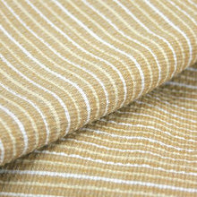 画像をギャラリービューアに読み込む, 阿波コットンウール しじら織 丁子茶色に白亜麻縞 No.w13 - ふだんきものハイムラヤ オーダー専門店