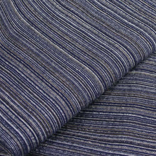 画像をギャラリービューアに読み込む, 阿波コットンウール しじら織 濃紺地に白黒極細ストライプ No.w1 - ふだんきものハイムラヤ オーダー専門店