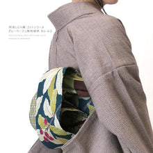 画像をギャラリービューアに読み込む, 阿波コットンウール しじら織 グレーベージュ無地感柄 No.w3 - ふだんきものハイムラヤ オーダー専門店