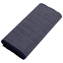 画像をギャラリービューアに読み込む, 阿波コットンウール しじら織 着物 濃紺地に白黒極細ストライプ No.w1