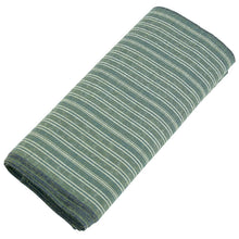 画像をギャラリービューアに読み込む, 阿波コットンウール しじら織 着物 グリーンカーキに絣縦縞 No.w24