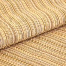 画像をギャラリービューアに読み込む, 阿波コットンウール しじら織 着物 山吹に多色縞 No.w25