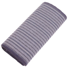 画像をギャラリービューアに読み込む, 阿波コットンウール しじら織 着物 薄墨黒に絣縦縞 No.w26