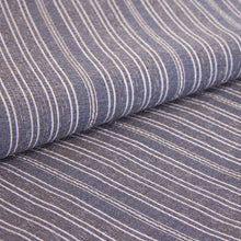 画像をギャラリービューアに読み込む, 阿波コットンウール しじら織 着物 薄墨黒に絣縦縞 No.w26