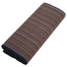 画像をギャラリービューアに読み込む, 阿波コットンウール しじら織 着物 渋茶に鶯柿多色縞 No.w7