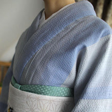 画像をギャラリービューアに読み込む, 阿波しじら織 着物 藤鼠グレーのグラデーション 新グレー No.H40 - ふだんきものハイムラヤ オーダー専門店