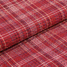 画像をギャラリービューアに読み込む, 阿波しじら織 着物 ローズレッド地に多色チェック No.42 - ふだんきものハイムラヤ