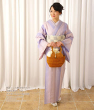 画像をギャラリービューアに読み込む, 阿波しじら織 着物 淡藤紅薄ピンクのグラデーション サクラ No.H39 - ふだんきものハイムラヤ