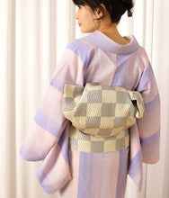 画像をギャラリービューアに読み込む, 阿波しじら織 着物 淡藤紅薄ピンクのグラデーション サクラ No.H39 - ふだんきものハイムラヤ