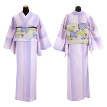 画像をギャラリービューアに読み込む, 阿波しじら織 着物 淡藤紅薄ピンクのグラデーション サクラ No.H39 - ふだんきものハイムラヤ