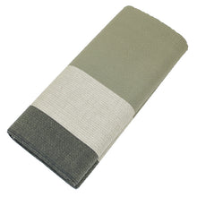 画像をギャラリービューアに読み込む, 阿波しじら織 着物 抹茶の三色大縞 No.H49